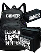 Pack Gamer Paused My Game Mochila Lonchera Estuche Grafimax - Miniatura 1