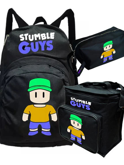Pack Stumble Guys Games Mochila Lonchera Estuche Grafimax 1