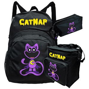 Pack Catnap Poppy Games Mochila Lonchera Estuche Grafimax