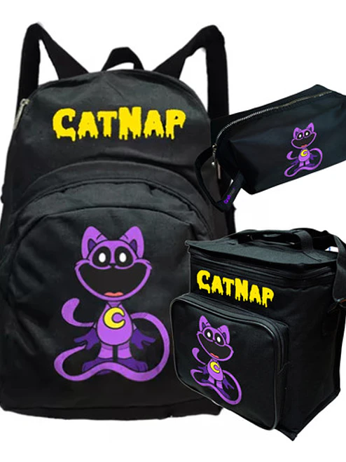 Pack Catnap Poppy Games Mochila Lonchera Estuche Grafimax 1