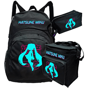 Pack Hatsune Miku Mochila Lonchera Estuche Grafimax