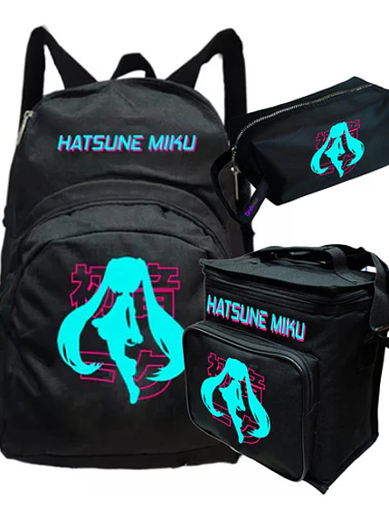 Pack Hatsune Miku Mochila Lonchera Estuche Grafimax 1