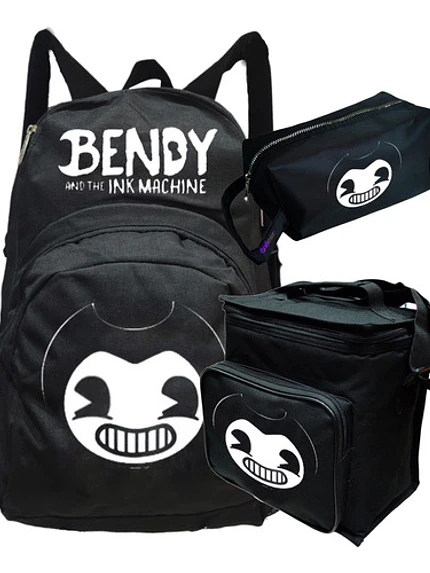 Mochila Bendy And The Ink Pack Lonchera Estuche Grafimax 1