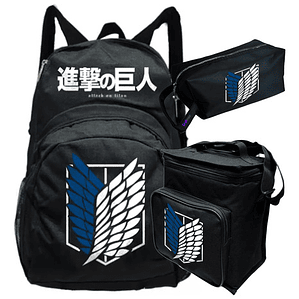 Mochila Shingeki No Kyojin Pack Lonchera Estuche Grafimax