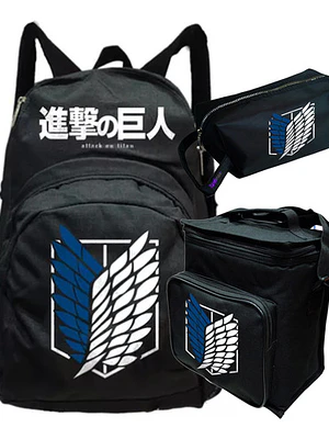 Mochila Shingeki No Kyojin Pack Lonchera Estuche Grafimax