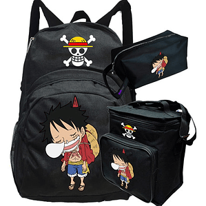 Mochila Luffy Sleeping Anime Pack Lonchera Estuche Grafimax