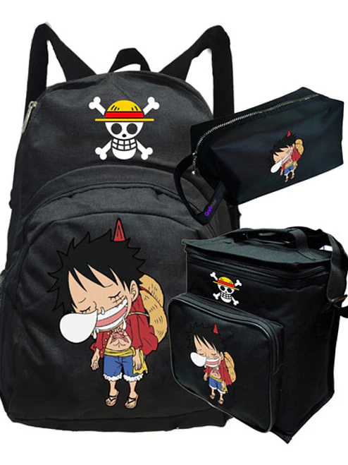 Mochila Luffy Sleeping Anime Pack Lonchera Estuche Grafimax 1