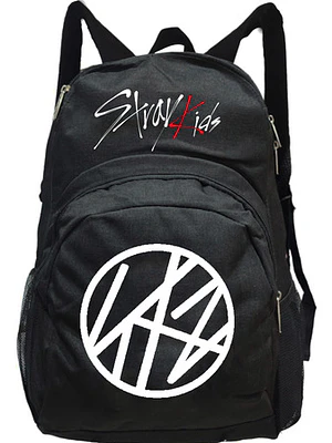 Mochila Stray Kids Logo Blanco K - Pop Escolar Grafimax