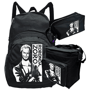 Mochila Roronoa Zoro Sonrisa Pack Lonchera Estuche Grafimax