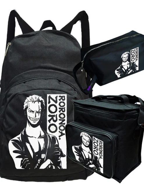 Mochila Roronoa Zoro Sonrisa Pack Lonchera Estuche Grafimax 1