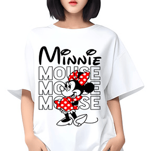 Polera Oversize Minnie Mouse Caricaturas Grafimax