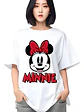 Polera Oversize Minnie Mouse Face Caricaturas Grafimax - Miniatura 1