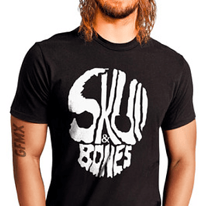 Polera Calavera Skull And Bones Urbana Hombre Grafimax