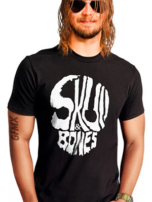 Polera Calavera Skull And Bones Urbana Hombre Grafimax