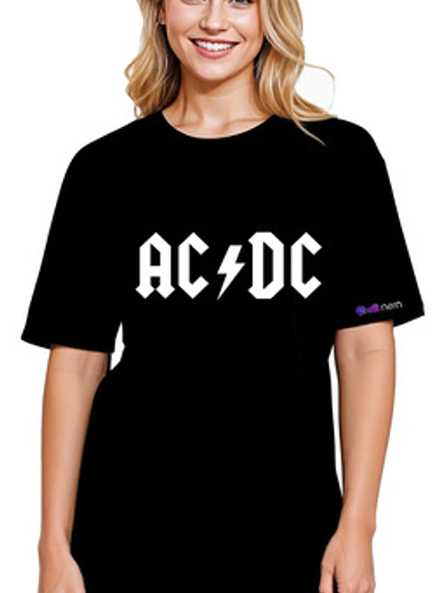 Polera Mujer Acdc Rock Oversize Grafimax 1
