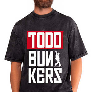 Polera Todo Bunkers Efecto Jeans Desgastada Grafimax