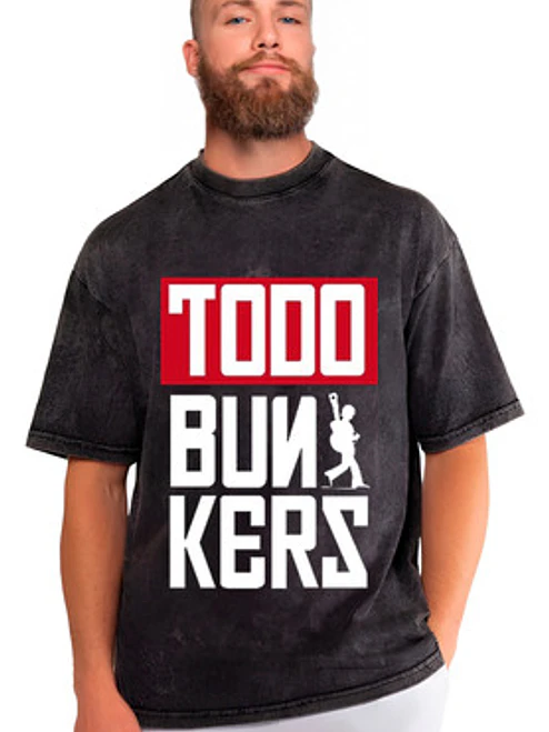 Polera Todo Bunkers Efecto Jeans Desgastada Grafimax 1