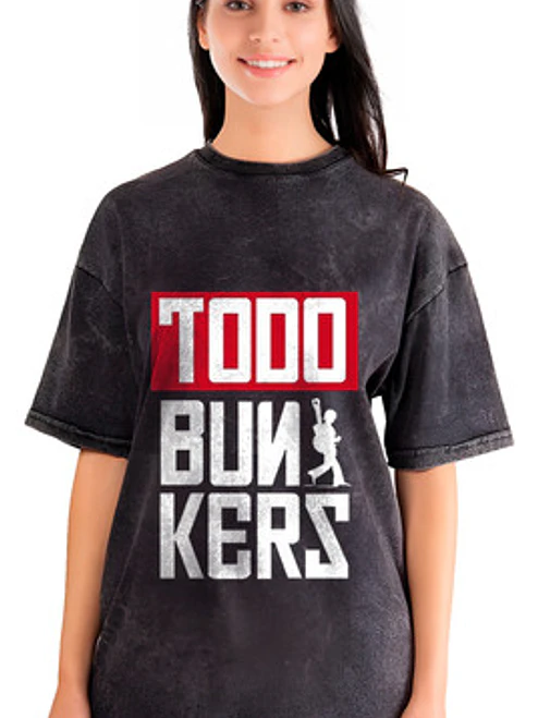 Polera Mujer Todo Bunkers Efecto Jeans Desgastada Grafimax 1