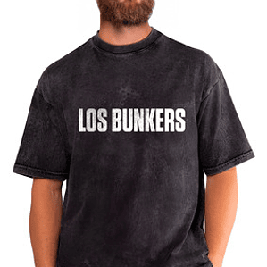 Polera Los Bunkers Efecto Jeans Desgastada Grafimax