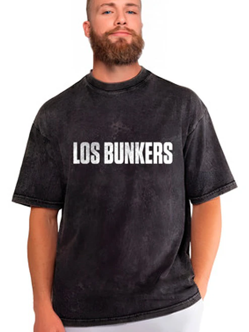 Polera Los Bunkers Efecto Jeans Desgastada Grafimax 1