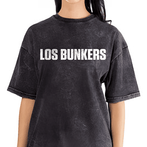 Polera Mujer Los Bunkers Efecto Jeans Desgastada Grafimax