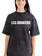 Polera Mujer Los Bunkers Efecto Jeans Desgastada Grafimax - Miniatura 1