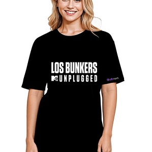 Polera Mujer Los Bunkers Mtv Oversize Grafimax
