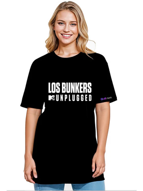 Polera Mujer Los Bunkers Mtv Oversize Grafimax 1