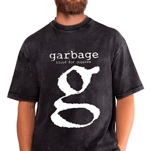 Polera Garbage Efecto Jeans Desgastada Grafimax