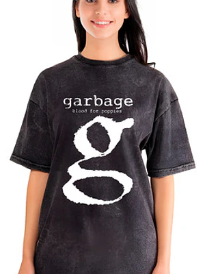 Polera Mujer Garbage Efecto Jeans Desgastada Grafimax