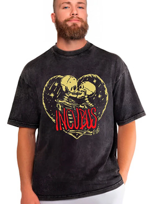Polera Incubus Efecto Jeans Desgastada Grafimax 1