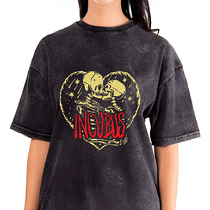 Polera Mujer Incubus Efecto Jeans Desgastada Grafimax