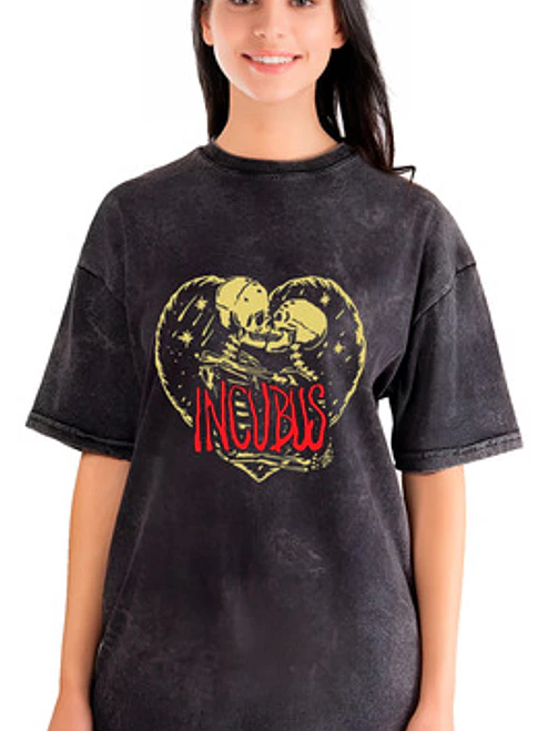 Polera Mujer Incubus Efecto Jeans Desgastada Grafimax 1