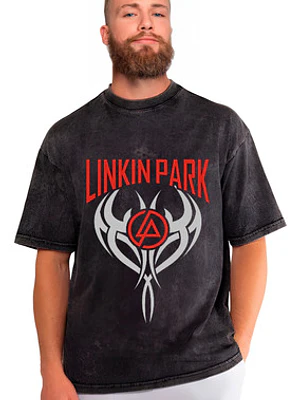 Polera Linkin Park Efecto Jeans Desgastada Grafimax