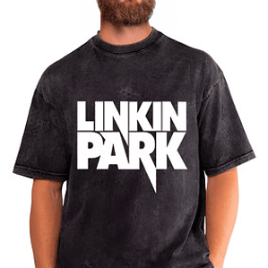 Polera Linkin Park Rock Efecto Jeans Desgastada Grafimax
