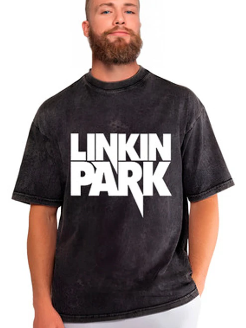 Polera Linkin Park Rock Efecto Jeans Desgastada Grafimax 1