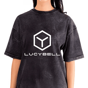 Polera Mujer Lucybell Efecto Jeans Desgastada Grafimax