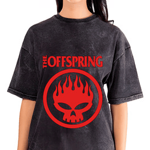 Polera Mujer The Offspring Efecto Jeans Desgastada Míºsica Grafimax
