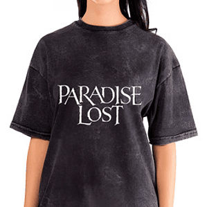 Polera Mujer Paradise Lost Efecto Jeans Desgastada Grafimax