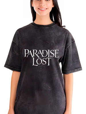 Polera Mujer Paradise Lost Efecto Jeans Desgastada Grafimax