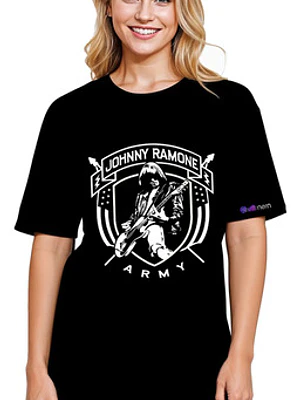 Polera Mujer Johnny Ramone Oversize Grafimax