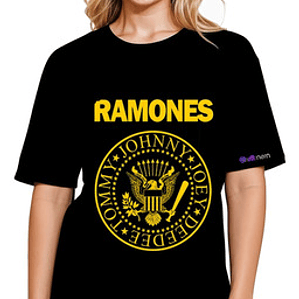 Polera Mujer Ramones Logo Oversize Grafimax
