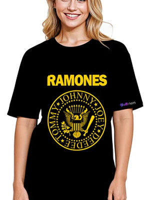 Polera Mujer Ramones Logo Oversize Grafimax