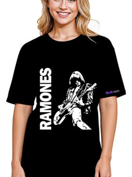 Polera Mujer Ramones Oversize Grafimax 1
