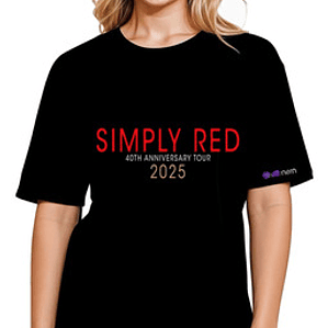 Polera Mujer Simply Red Tour 2025 Oversize Grafimax