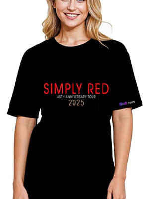 Polera Mujer Simply Red Tour 2025 Oversize Grafimax
