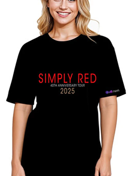 Polera Mujer Simply Red Tour 2025 Oversize Grafimax 1