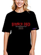 Polera Mujer Simply Red Tour 2025 Oversize Grafimax - Miniatura 1