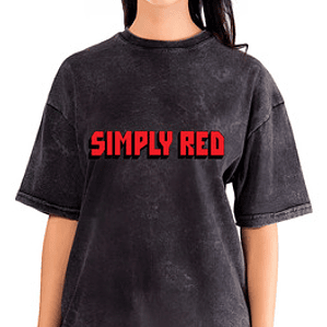 Polera Mujer Simply Red Efecto Jeans Desgastada Grafimax