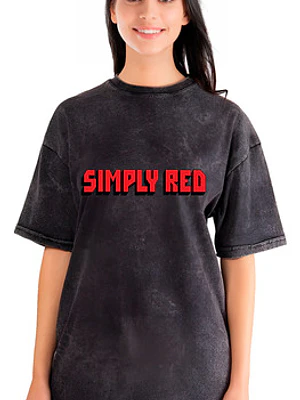Polera Mujer Simply Red Efecto Jeans Desgastada Grafimax